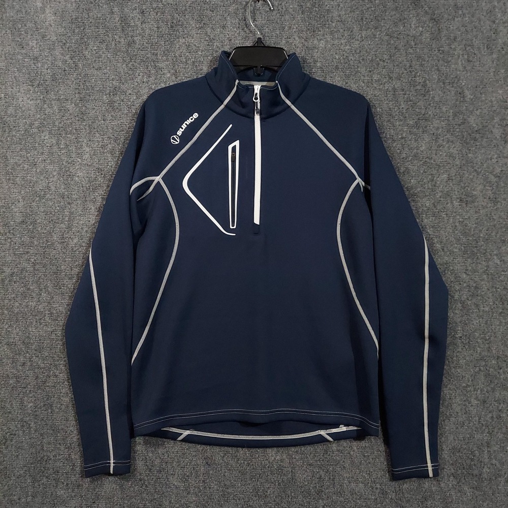 Sunice Pullover Mens Small Blue Half Zip Athletic Golf Super Lite FX Top